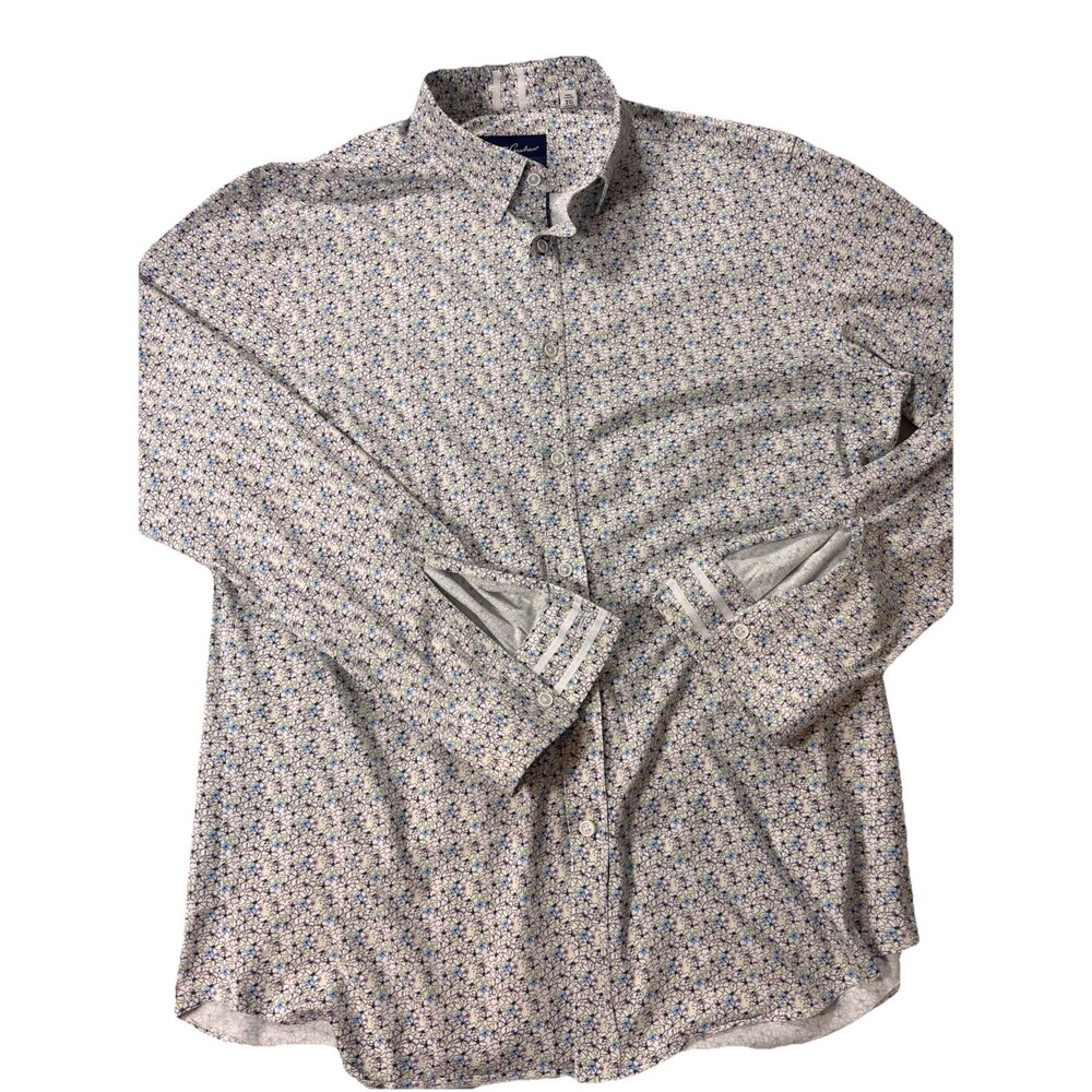 Robert Graham Modern Americana Men Button Shirt XL Floral - Picture 2 of 7